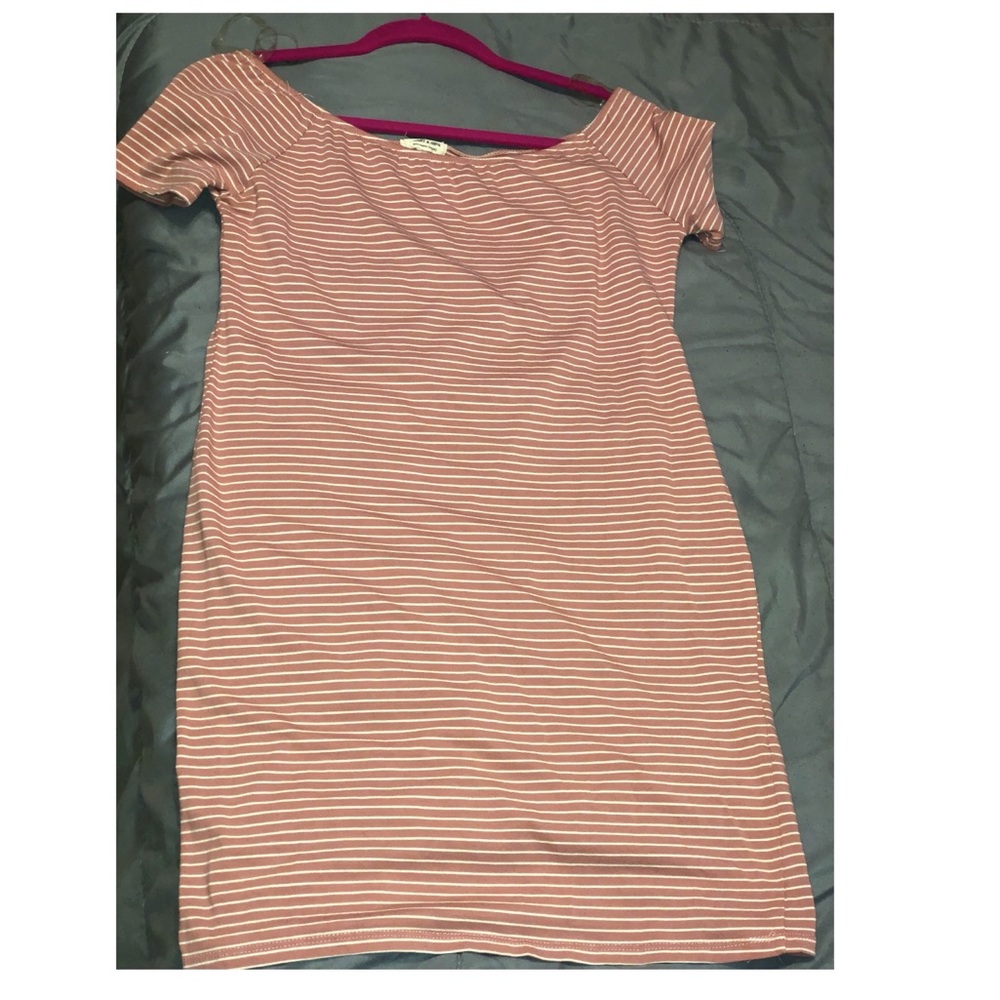 Pink and White Striped Dress